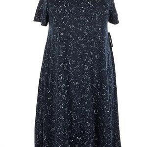 Vintage Y2K 90’s Studio C Midnight Constellation Midi Dress